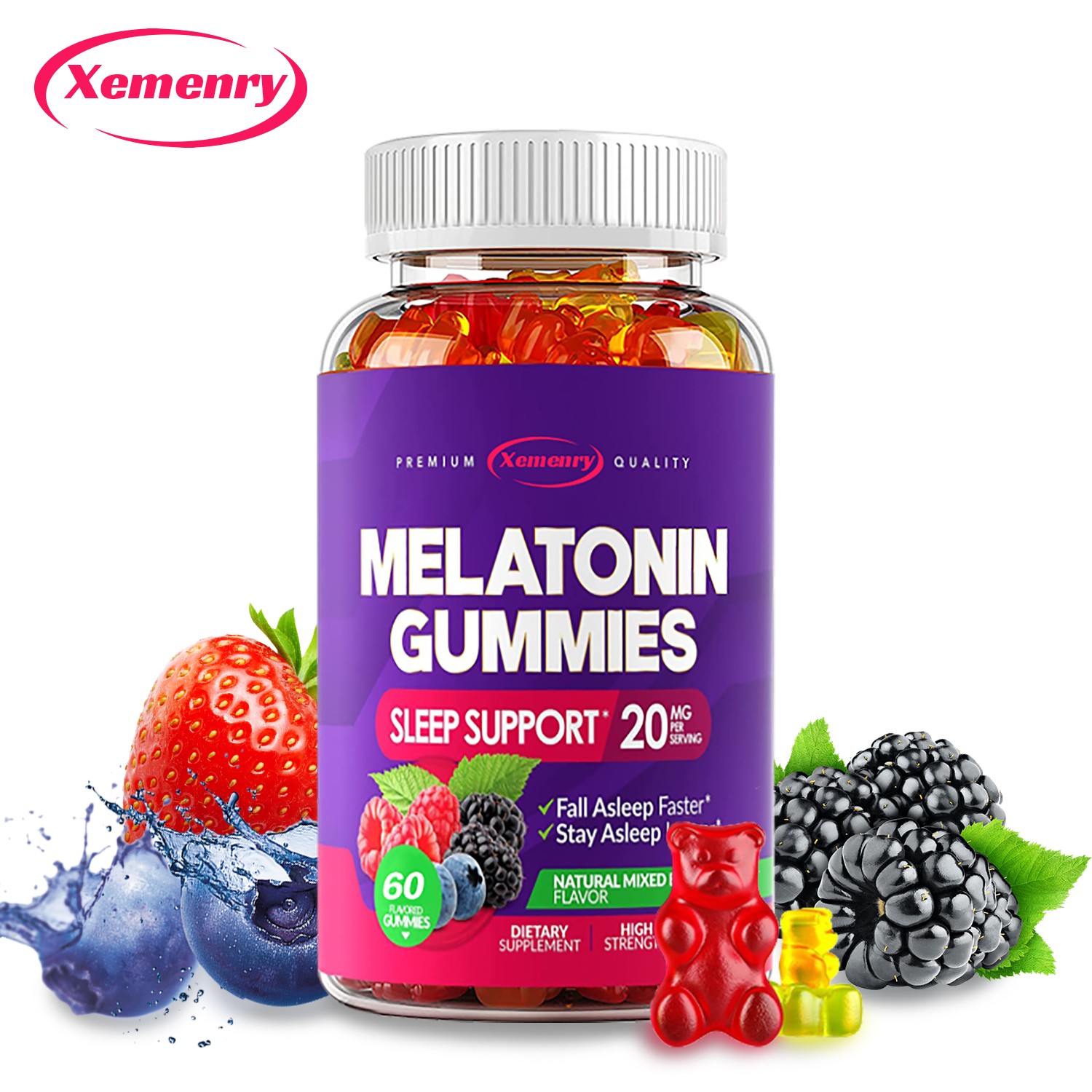Melatonin Gummies 20mg – Improve Sleep Quality, Relieve Stress and Anxiety