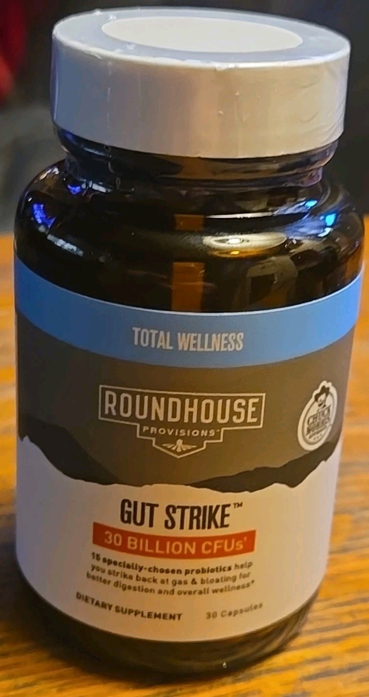 Roundhouse Provisions Gut Strike 30 Billion CFU 30 Caps Probiotics Supplement
