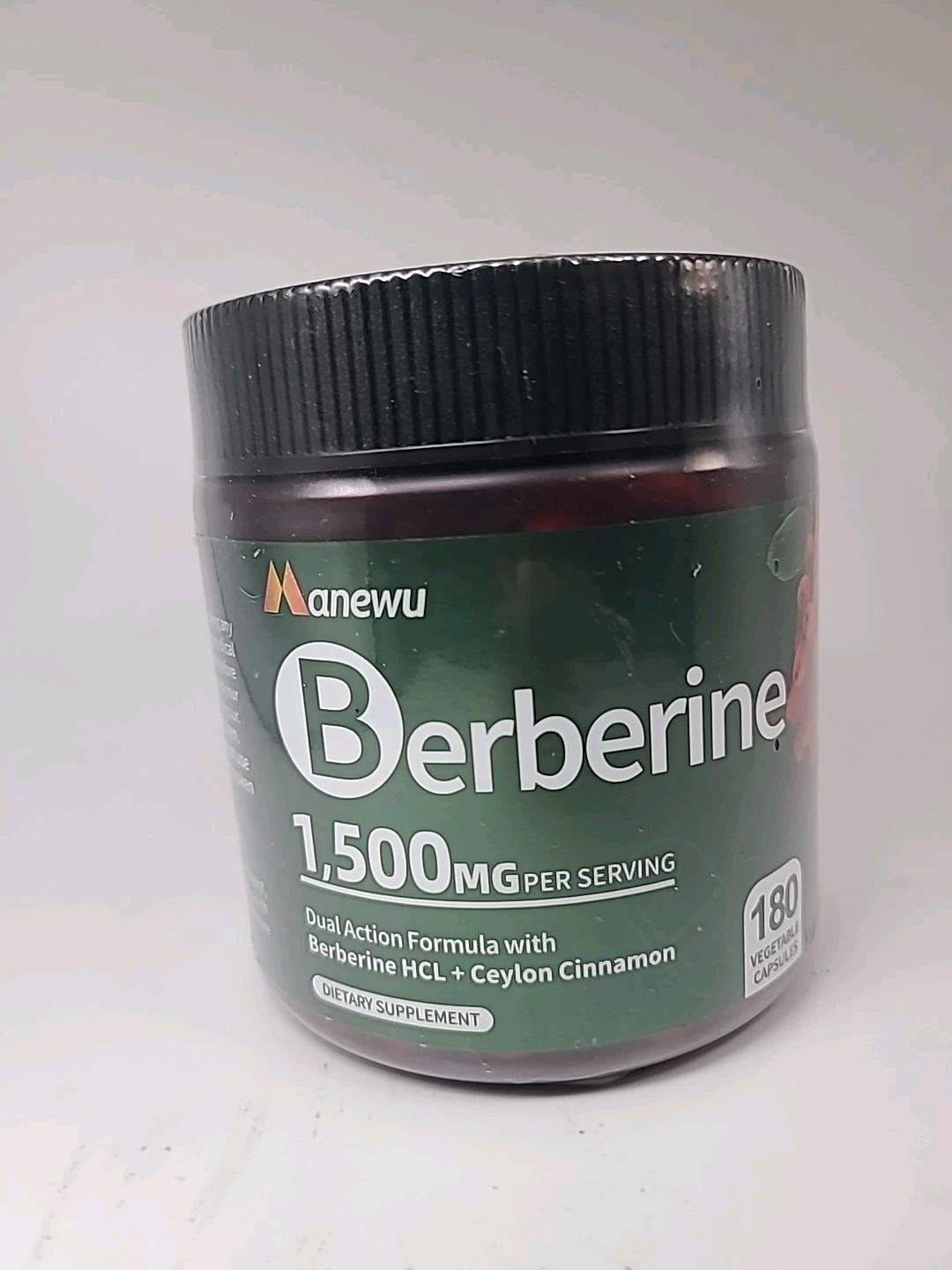 Berberine Supplement – 180 Count Berberine with Ceylon Cinnamon & Citrus