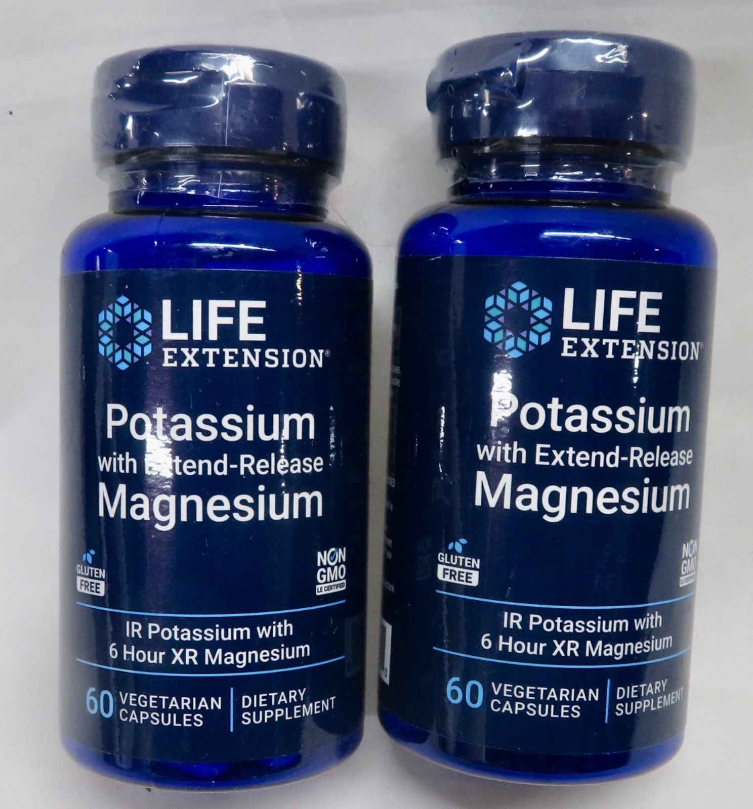 Lot of 2 – Potassium w/ Extend-Release Magnesium 60 veg caps Life Extension 1/26