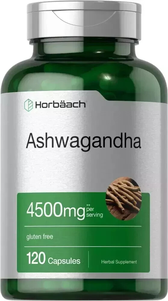 Ashwagandha Capsules | 4500 mg | 120 Count | by Horbaach