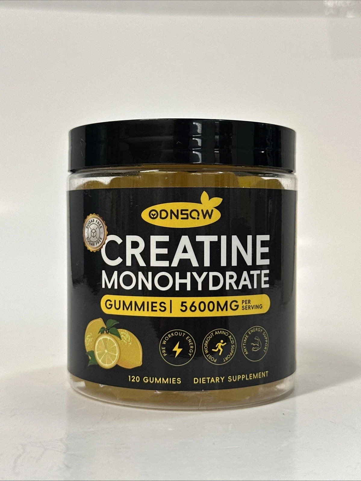 ODNSQW Creatine Monohydrate Gummies 5600MG Lemon Flavor Exp 09/26 – 631