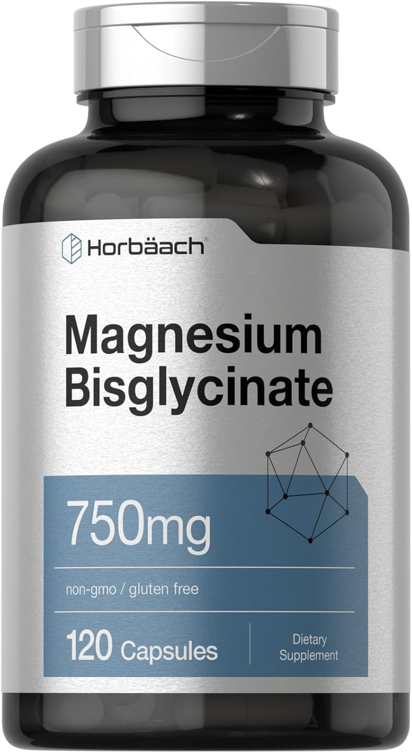 Magnesium Bisglycinate | 120 Capsules | 750Mg | Non-Gmo and Gluten Free Suppleme
