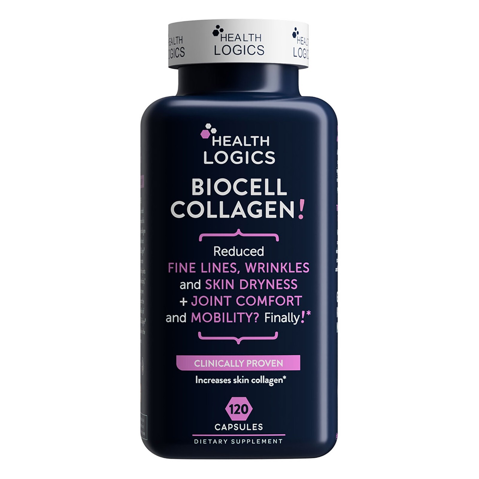 Health Logics BioCell Collagen! Joint and Skin Care Supplements (120 Capsules)