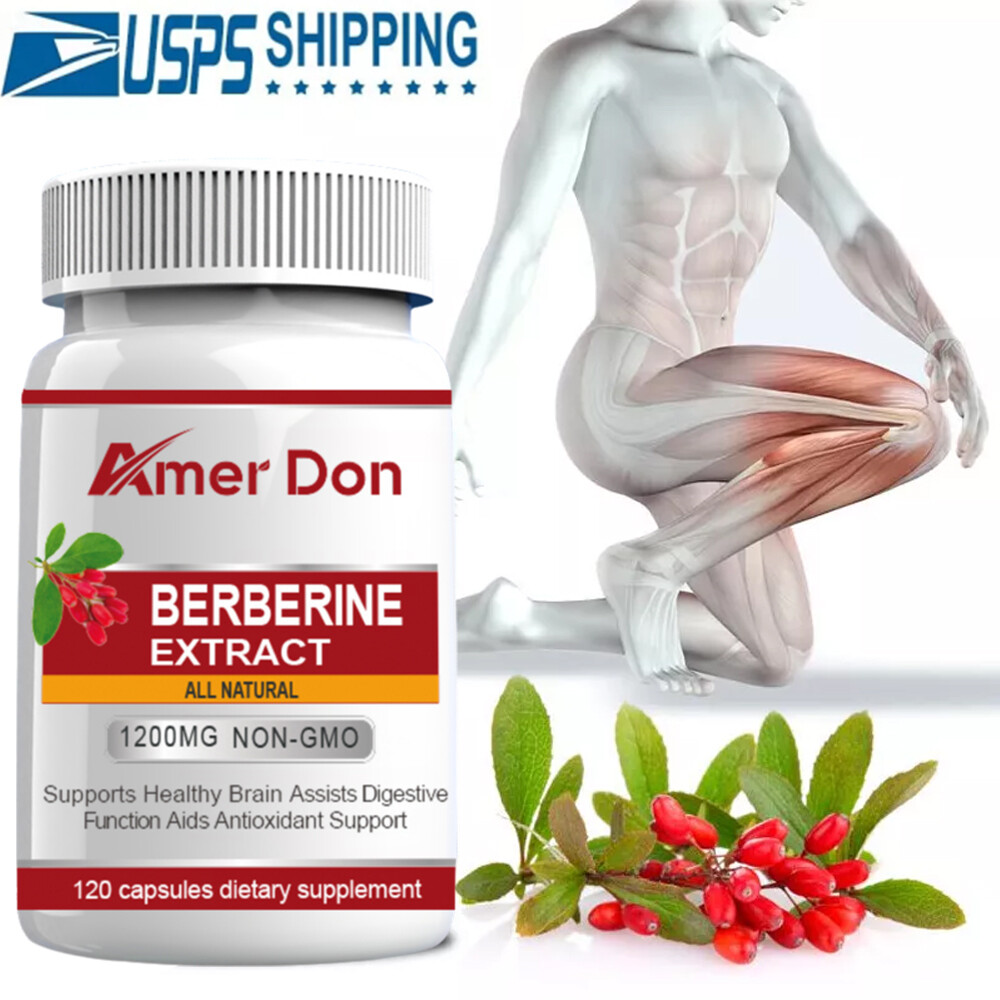 Berberine 1200mg Healthy Cholesterol Anti-inflammatory Blood Sugar Support 120Pc