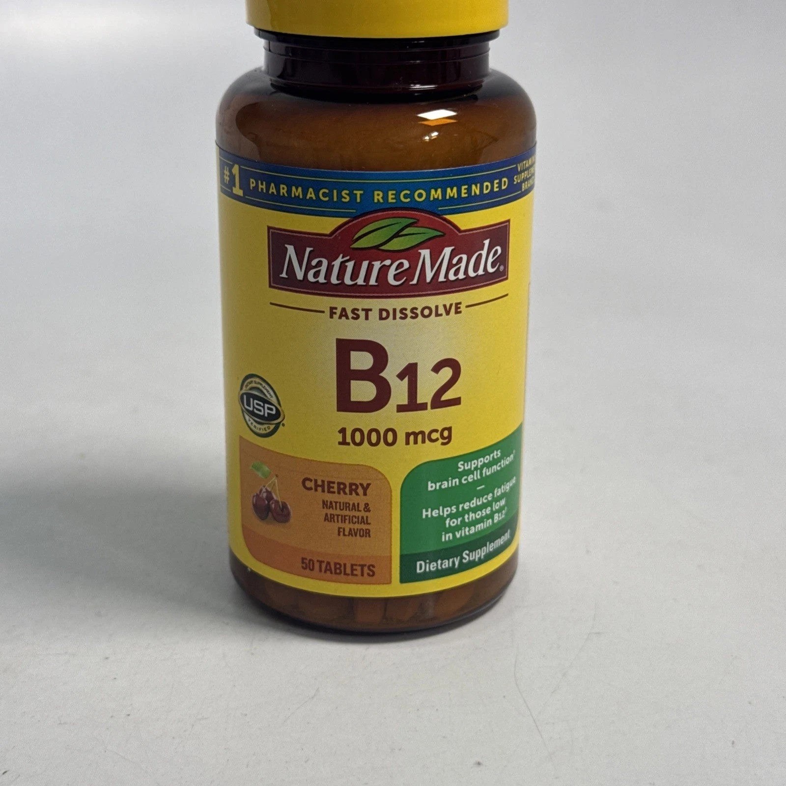 Nature Made Vitamin B12 B-12- Cherry Flavor 1,000 mcg 50 Tabs Exp: 2/26