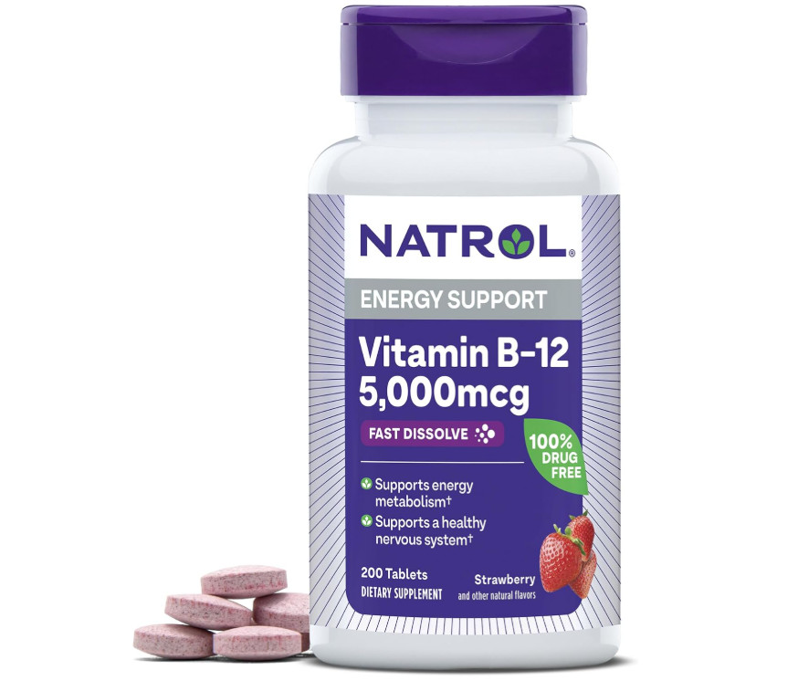 Vitamin B12 5,000 Mcg, Fast Dissolve Vitamin B12 Supplement Supports a Healthy N