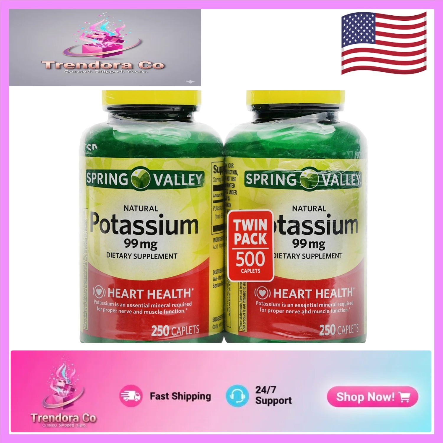 Essential 500 Count Potassium 99 mg Tablets – Unflavored for Optimal Performance