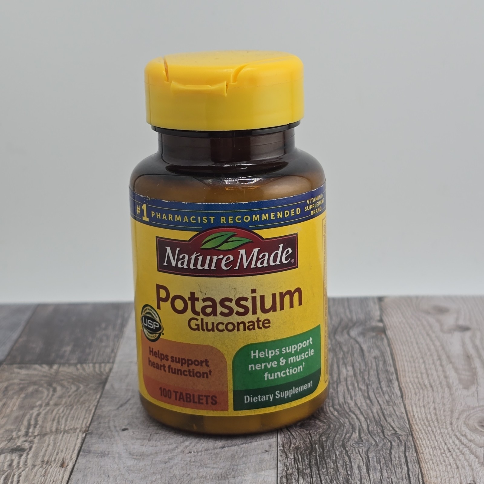 Nature Made – Potassium Gluconate 550 mg. – 100 Tablets Exp 4/26