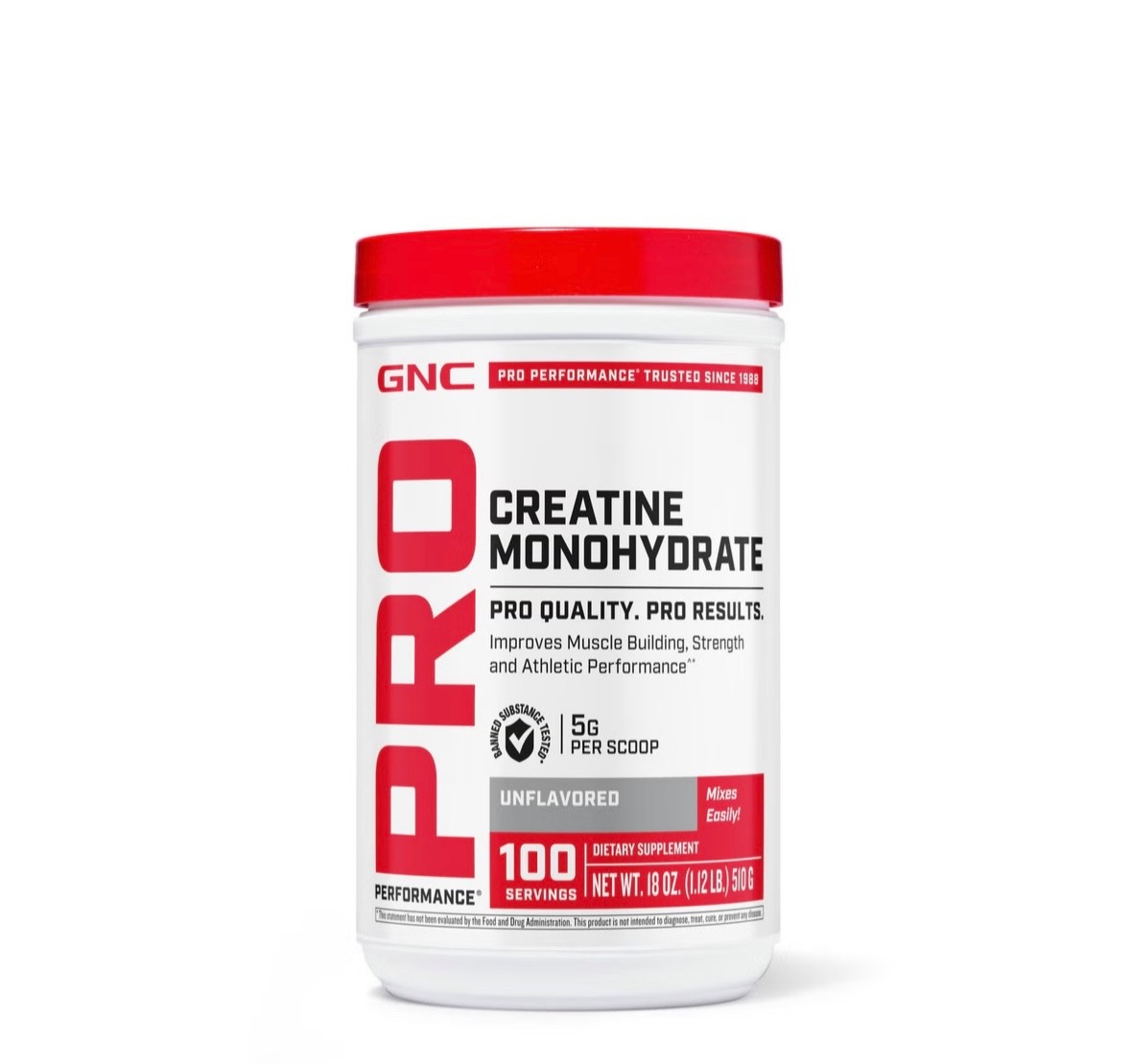 GNC PRO PERFORMANCE® Creatine Monohydrate (100 Servings) Exp 06/2026