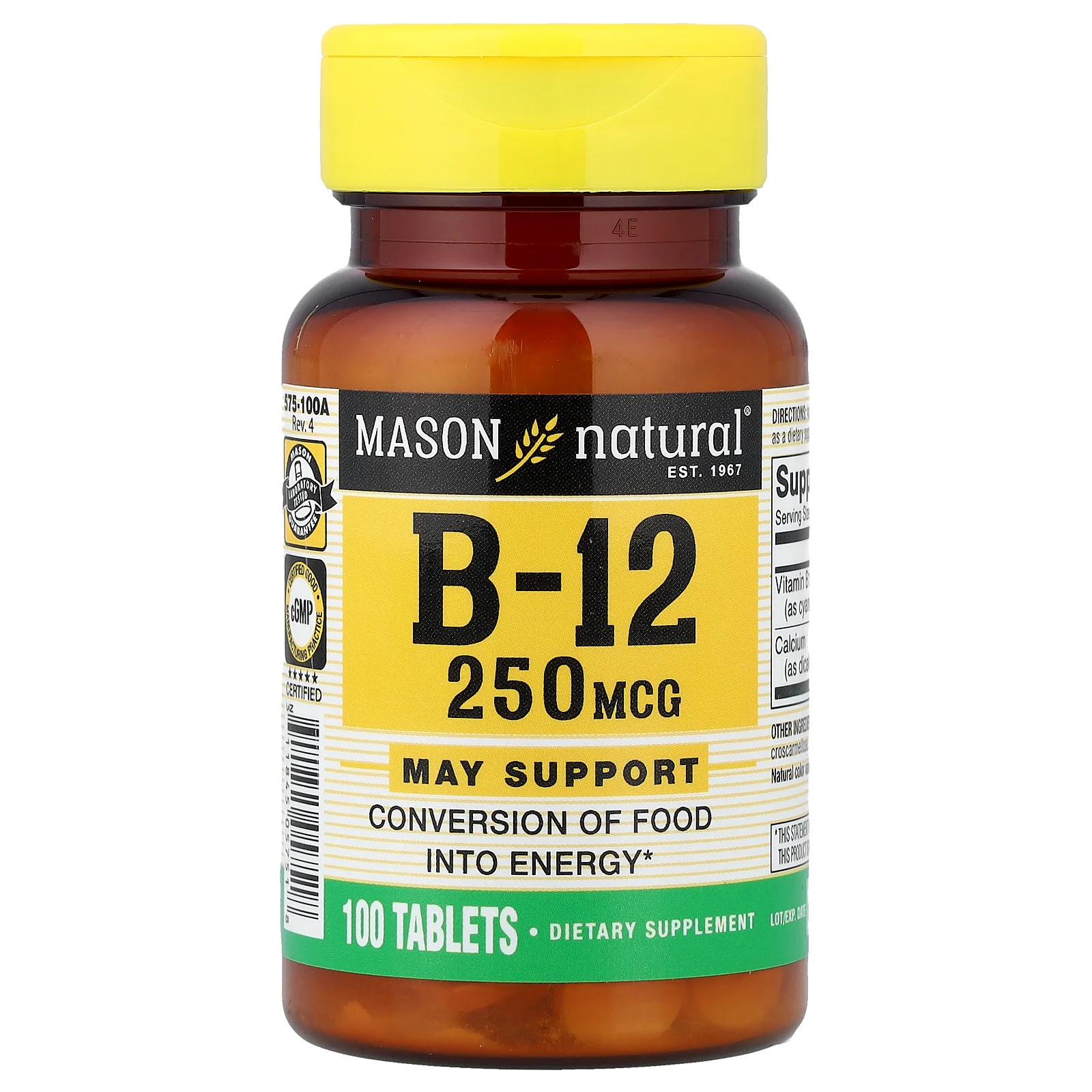 Vitamin B-12, 100 Tablets