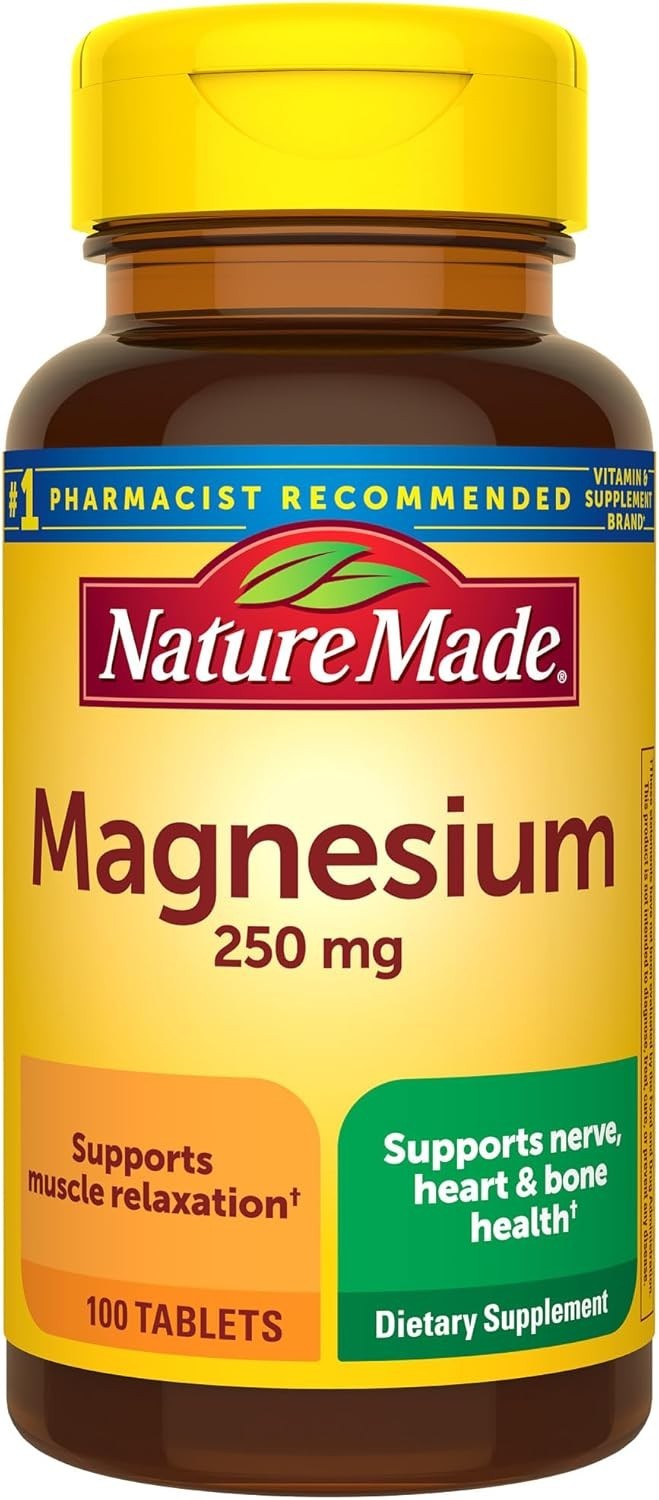 Nature Made Magnesium, Helps Nerve & Muscle Function, 250 mg/ 100 Tabs