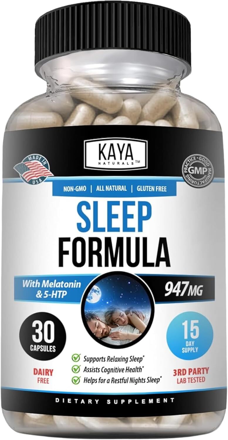 Kaya Naturals – Sleep Support Formula with Melatonin – Aid Support Vitamin Suppl