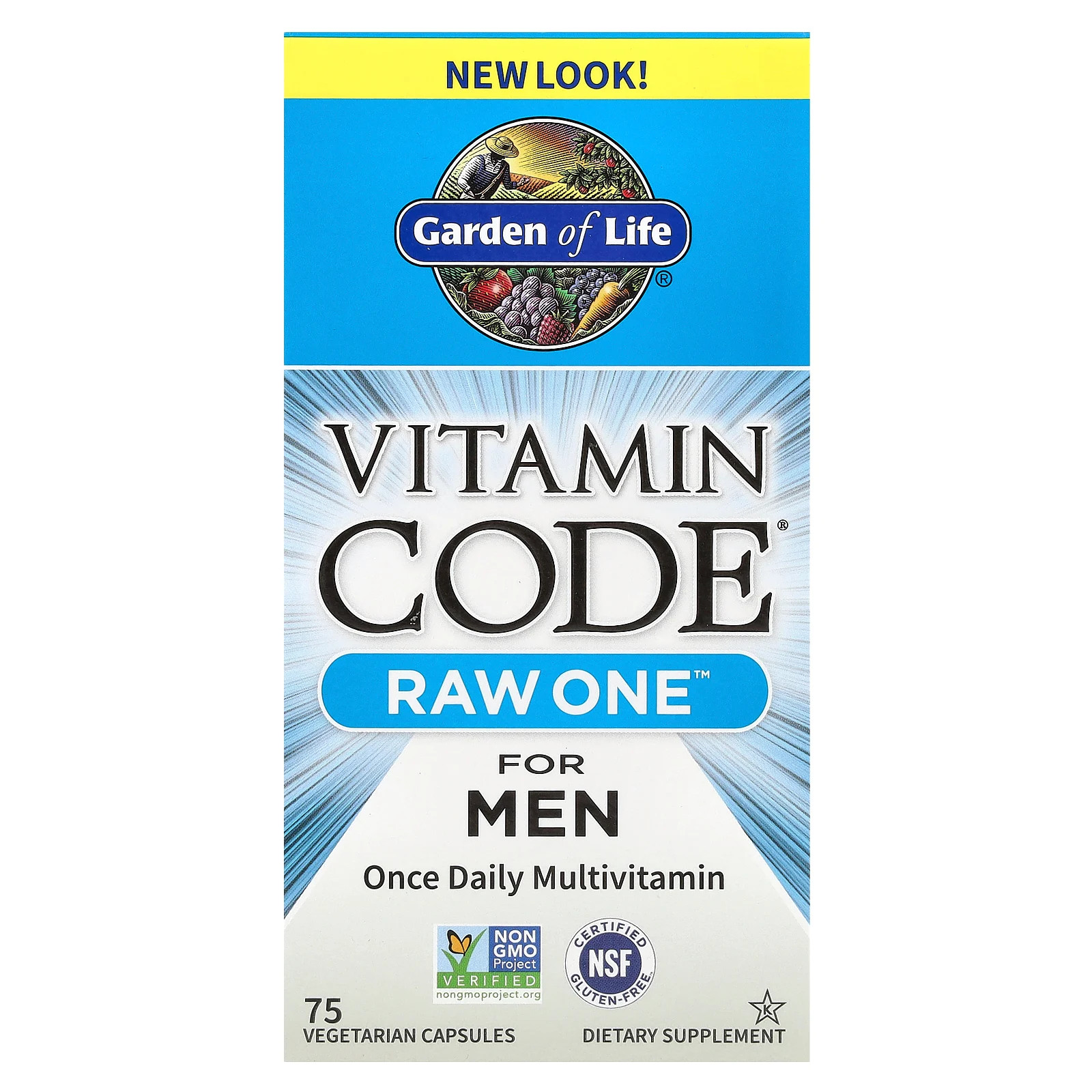 Vitamin Code®, RAW One™, Once Daily Multivitamin For Men, 75 Vegetarian Capsules