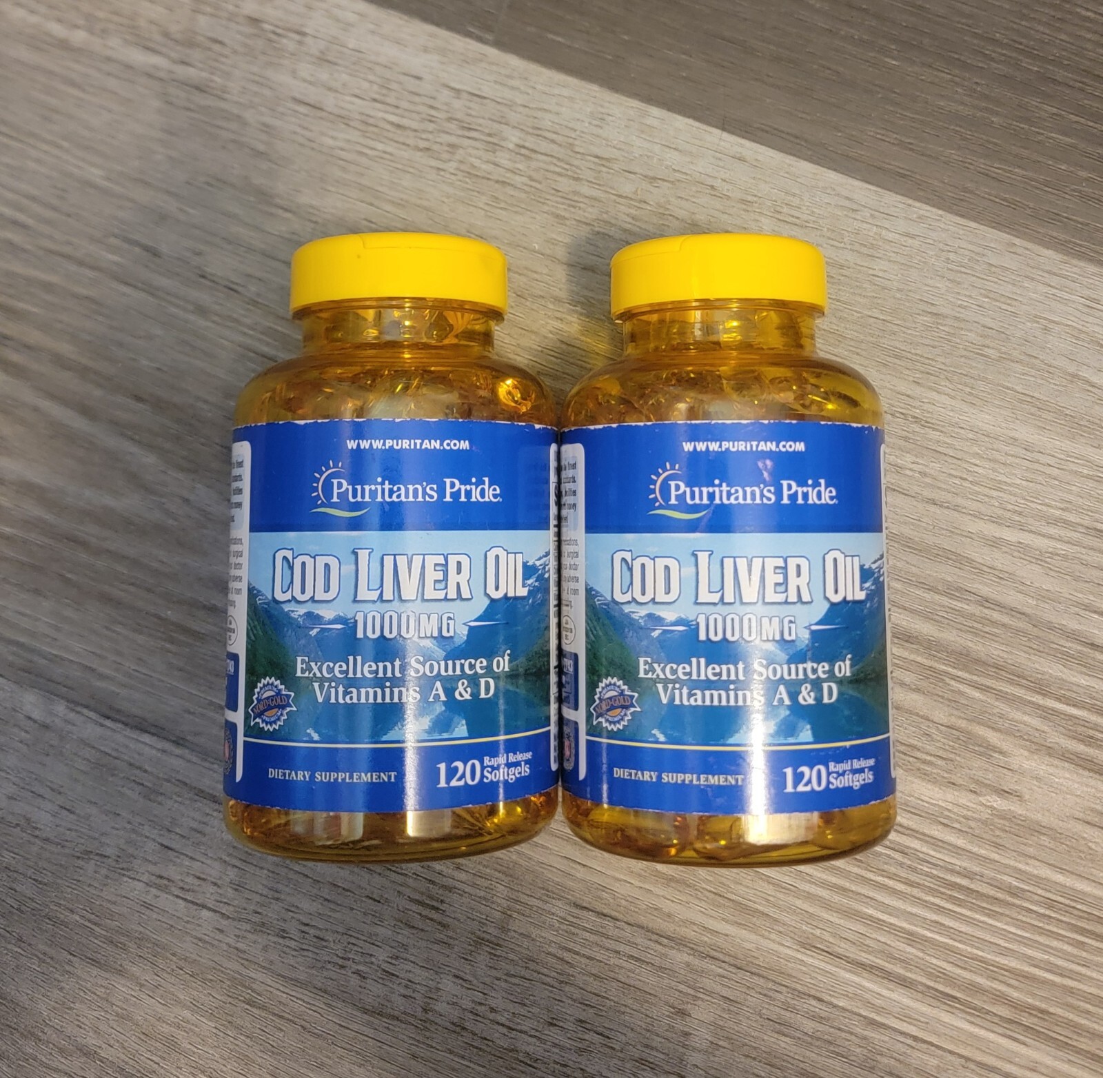 Cod Liver Oil 1000 mg – 120 Rapid Release Softgels Puritan’s Pride Vitamins A D