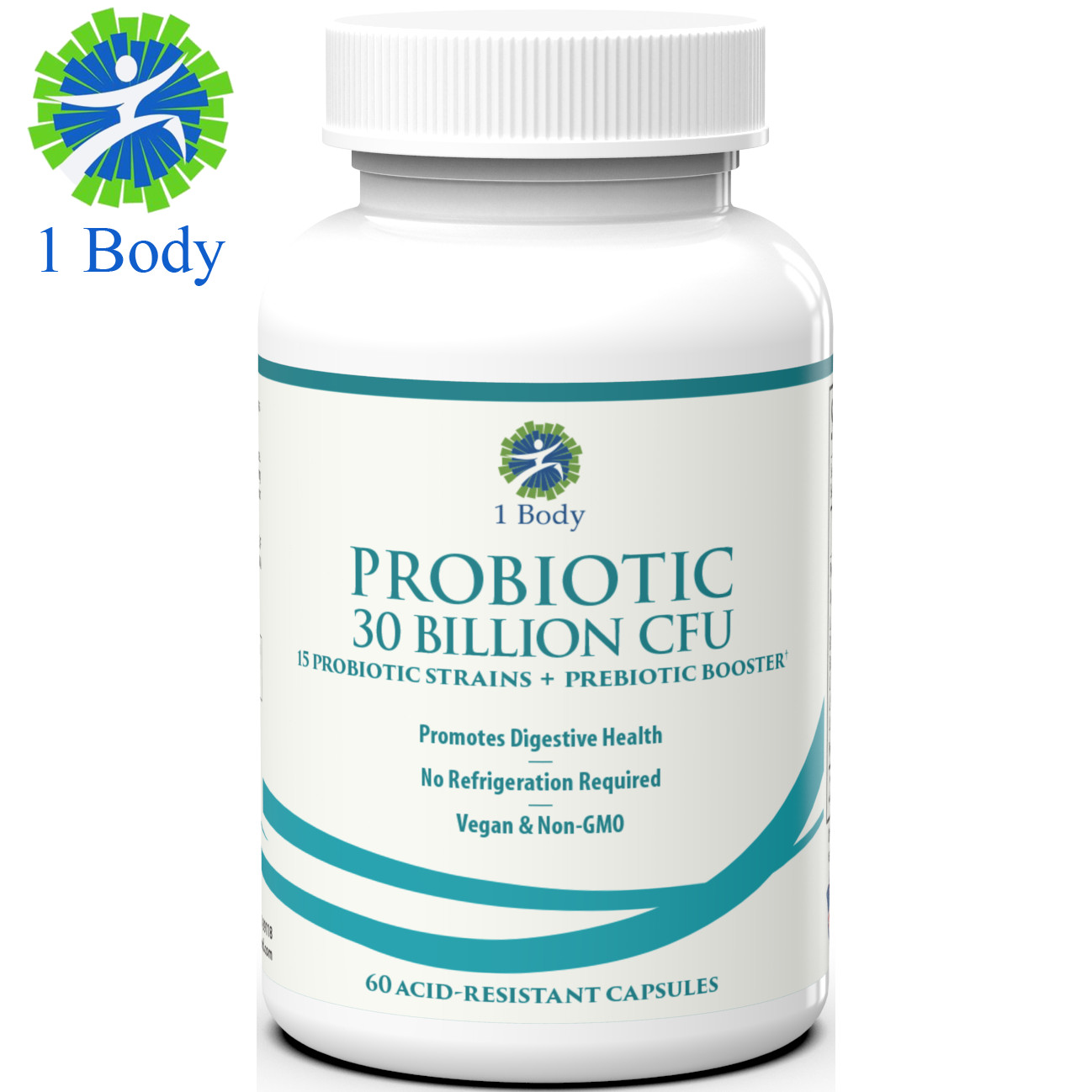 1 Body Ultra-Probiotic 30 Billion CFU Improve Digestion, Urinary & Immune System