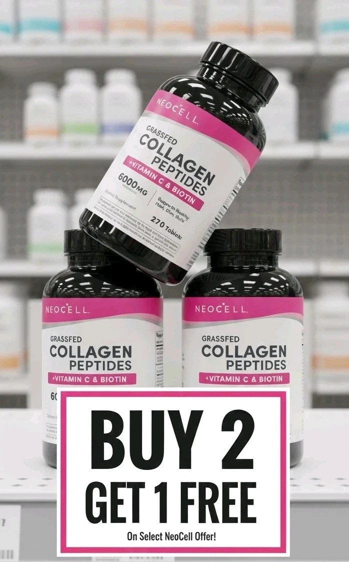 3x NeoCell Super Collagen + C & Biotin Skin, Hair, Nails, Joint Support 270 CT