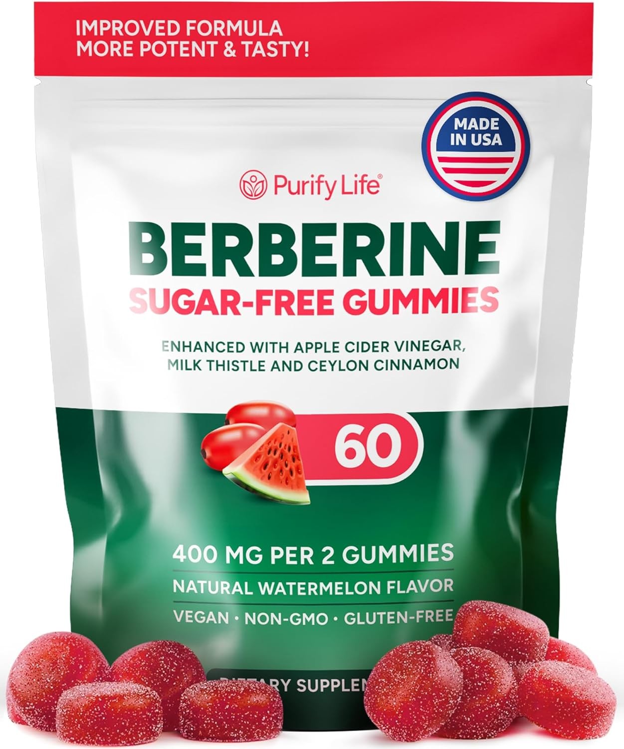 Upgraded Keto Berberine Complex Gummies for Metabolism, Energy, Gut Health, Fast