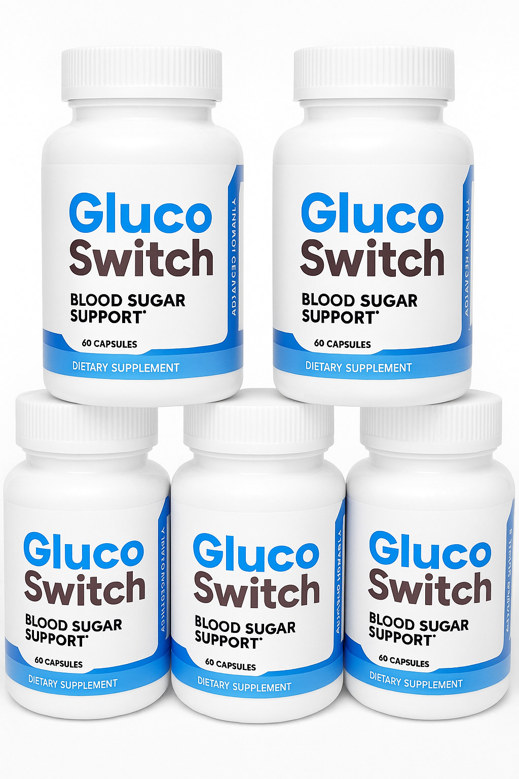 (5 Pack) Gluco Switch Capsules, Glucoswitch Blood Sugar Support (300 Capsules)