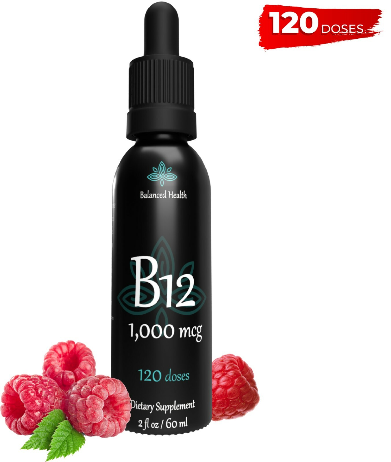 Balanced Health B12 1,000 mcg, Liquid Vitamin Methylcobalamin Sublingual Drops