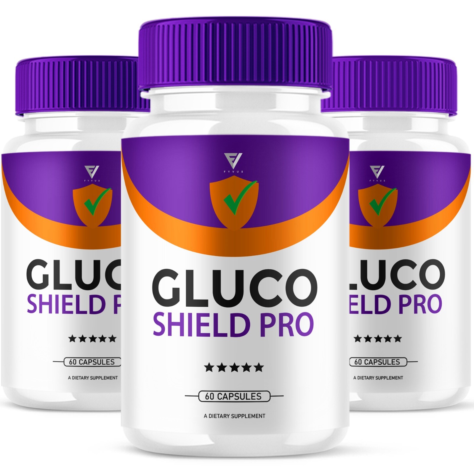 (3 Pack) Gluco Shield Pro Blood Support Supplement GlucoShield (180 Capsules)