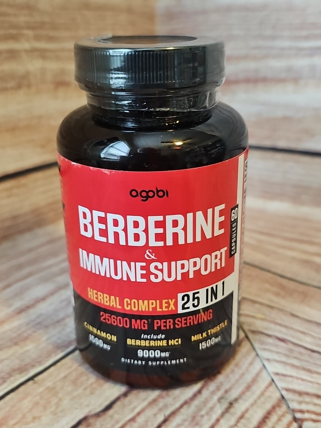 Premium Berberine HCL 25600mg w/ Ceylon  Ashwagandha Turmeric Milk Thistle 60ct