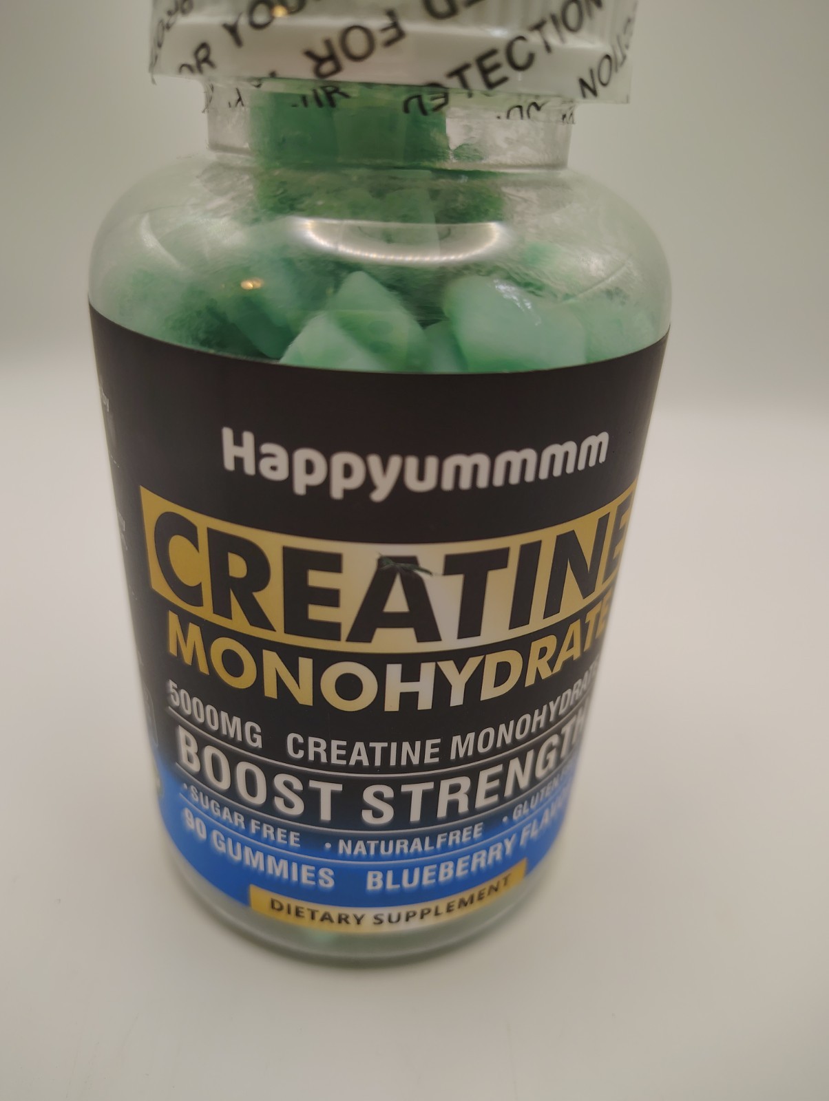 Happyummmm Creatine Monohydrate 500mg 90 Gummies Blueberry Exp 09/2026