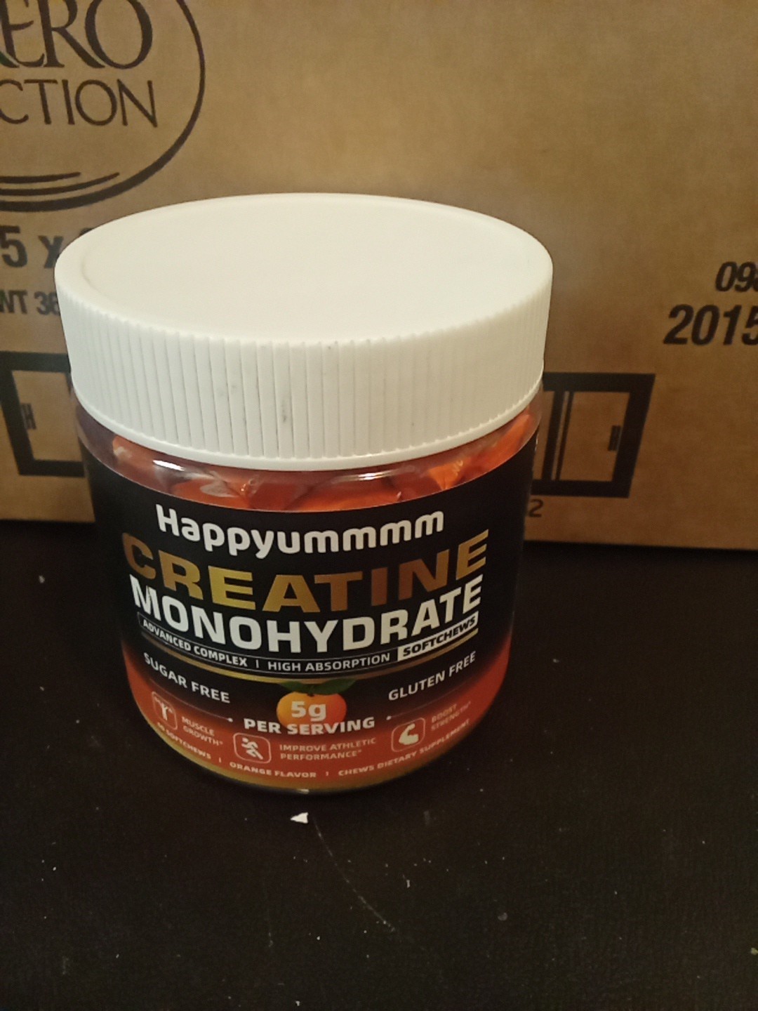 Happyummmm Creatine Monohydrate Softchews 60 Softchews, Orange, Exp. 03/2027