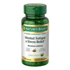 Nature’s Bounty Mental Fatigue and Stress Relief Rhodiola Supplement 400 mg