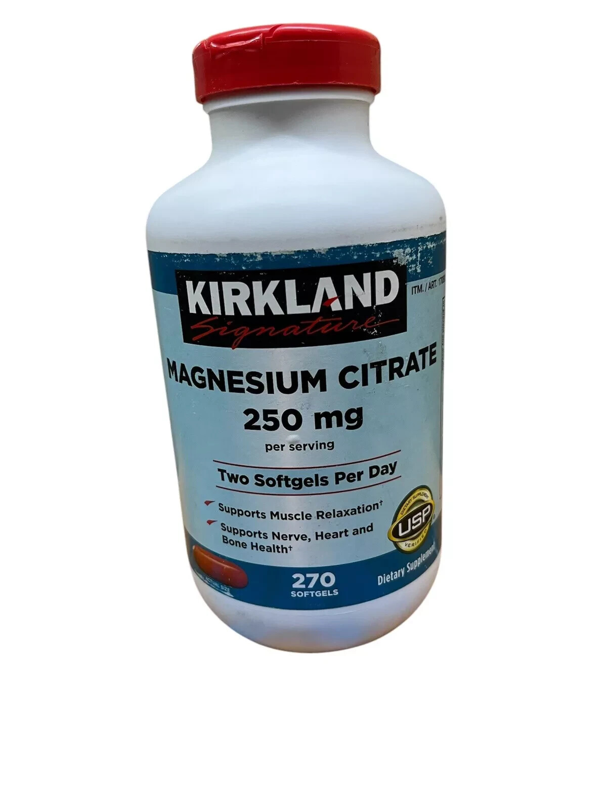 Kirkland Signature Magnesium Citrate 250mg, 270 Softgels EXP:06/ 2027