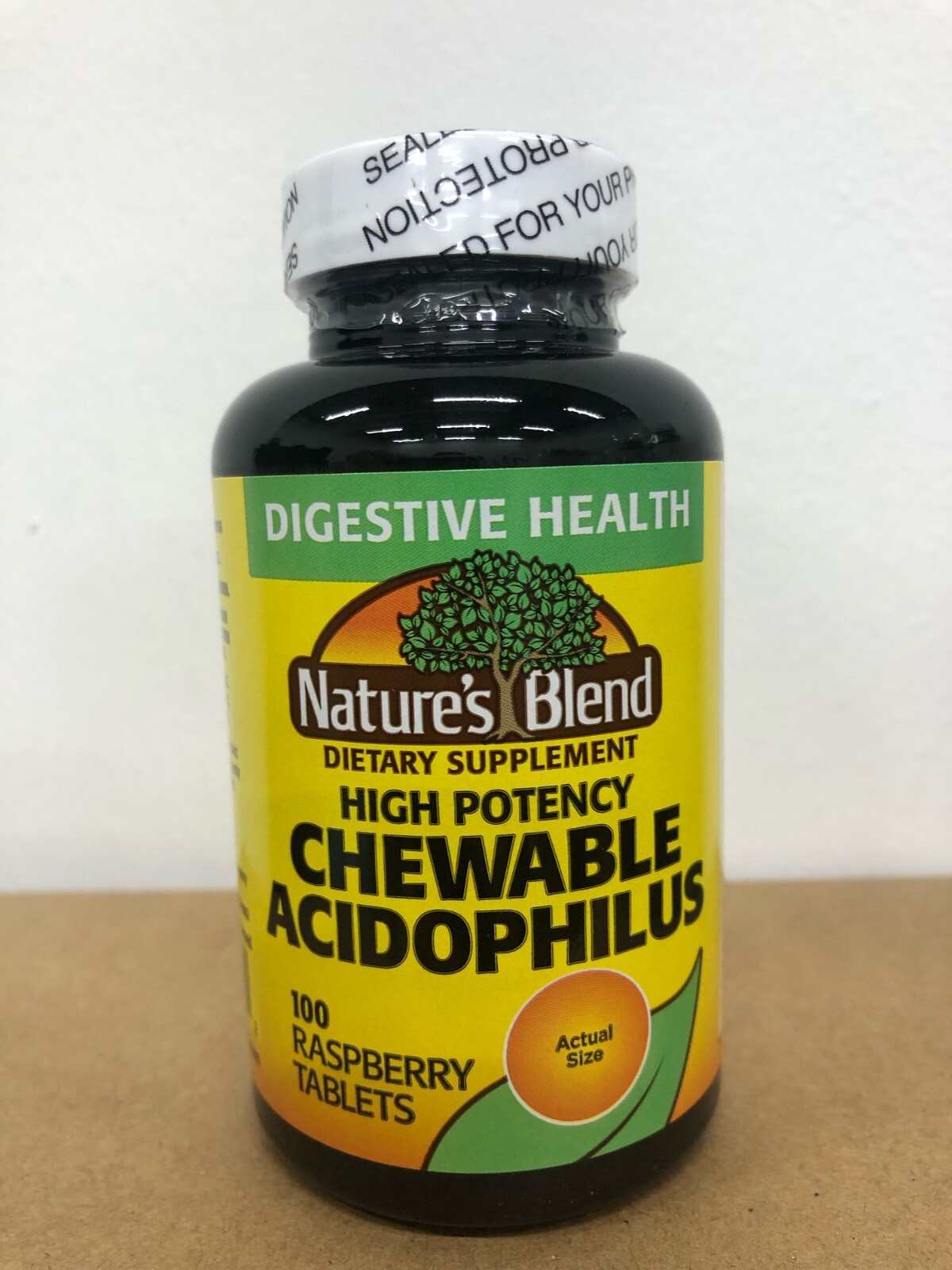 Nature’s Blend Acidophilus Chewable Tablets, Raspberry, 100 Ct