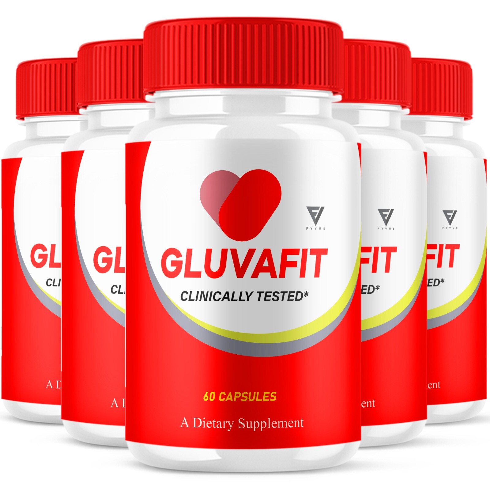 (5 Pack) Gluvafit Glycogen Support, Gluva Fit Advanced Formula (300 Capsules)