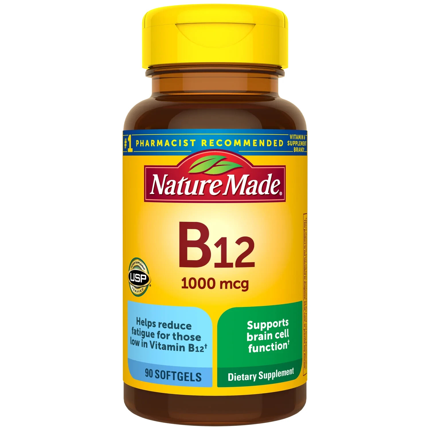 Nature Made Vitamin B12 1000 mcg Supplement 90 Softgels ~ Exp 2026+