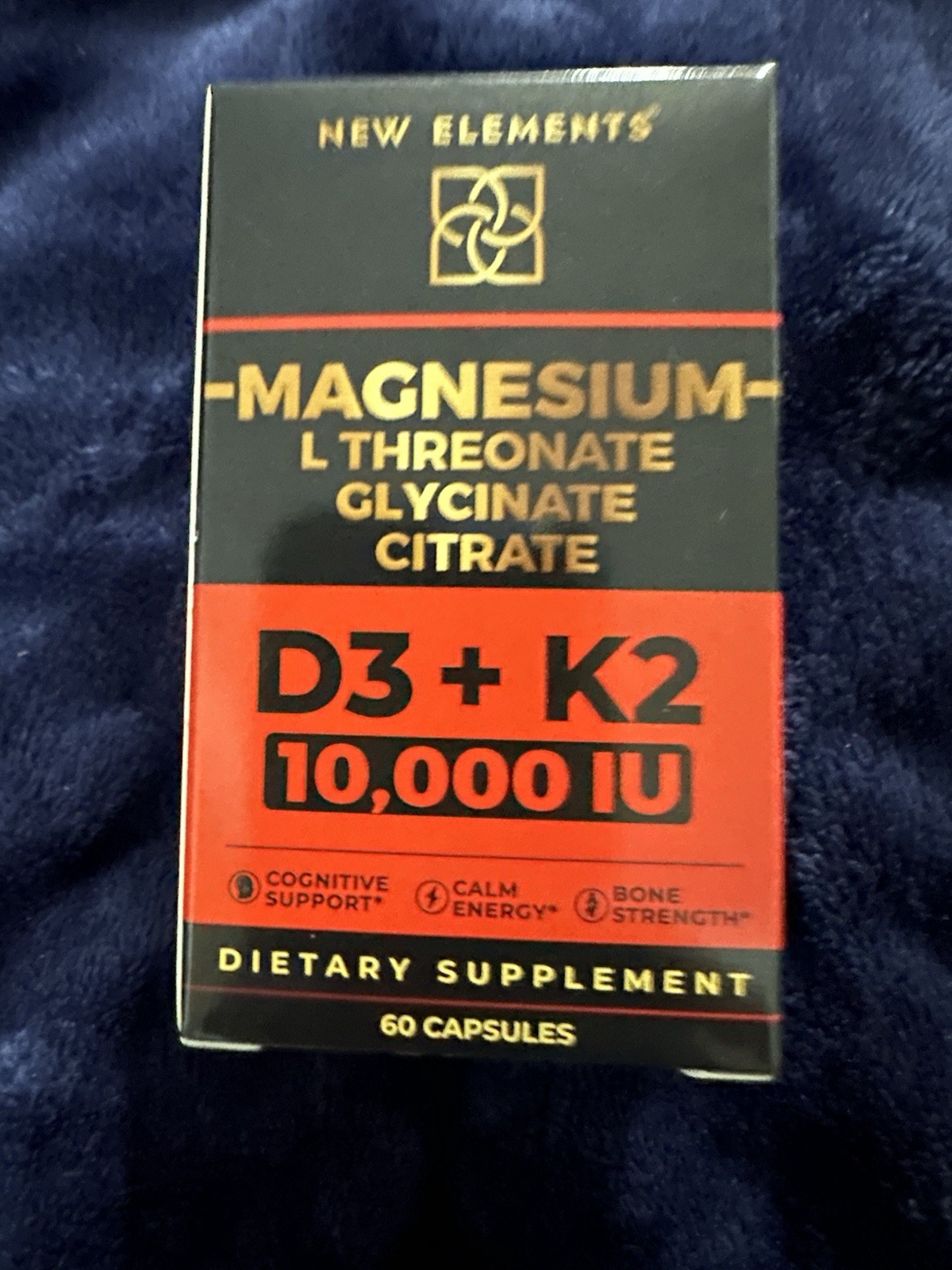 Magnesium Glycinate 1500mg w Vitamin D3 K2 + Zinc Calcium D3 10,000 IU K2 200mcg