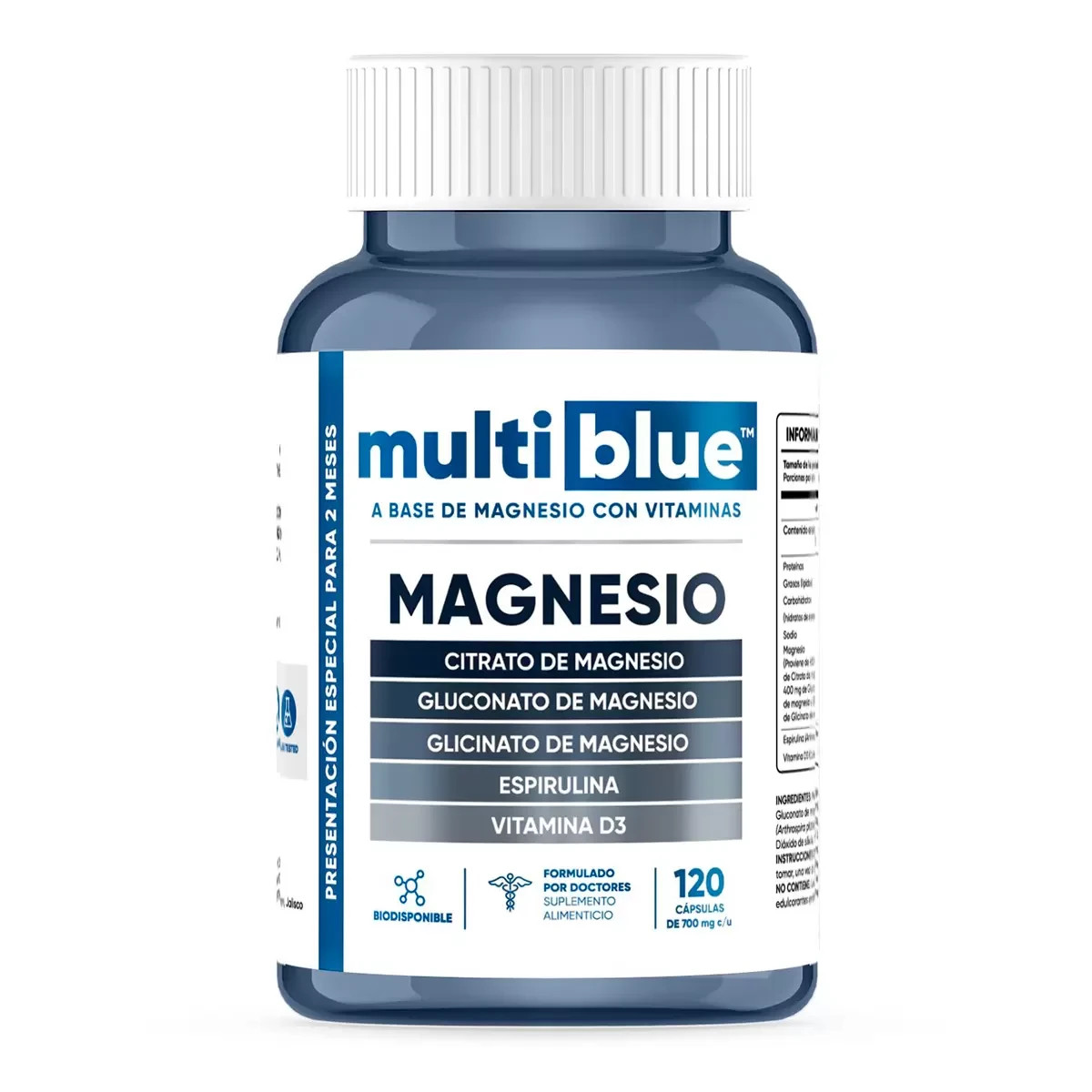 Multiblue Magnesium 120 Capsules 700 mg