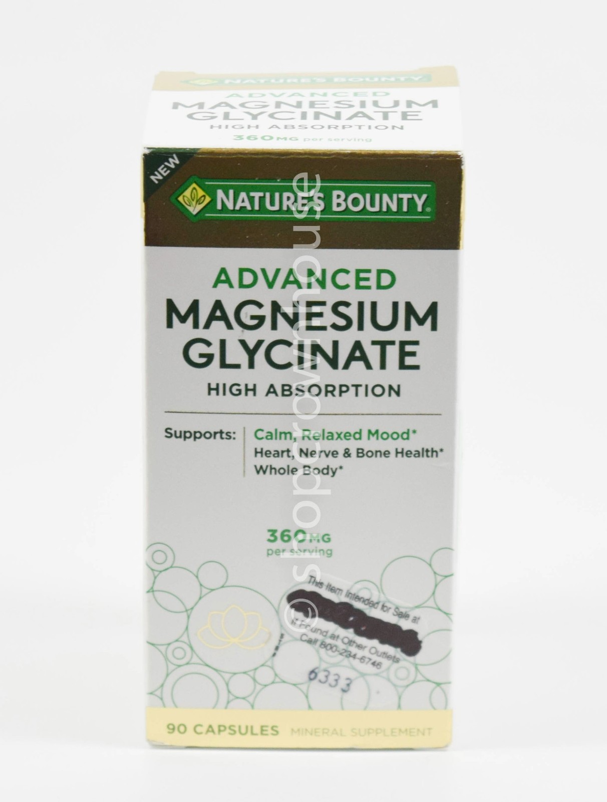 12/2025 ~ Natures Bounty advanced MAGNESIUM GLYCINATE 90 capsule High Absorption