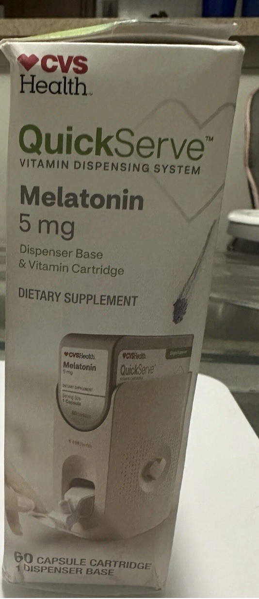 CVS Health Quickserve Melatonin 5mg Dispenser Base & Vitamin Cartridge
