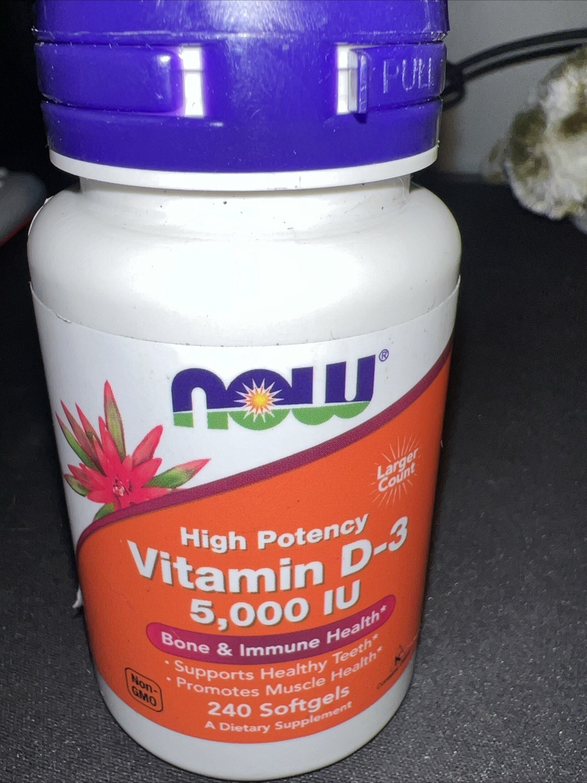NOW FOODS Vitamin D-3 5000 IU 240 Softgels Exp 2029