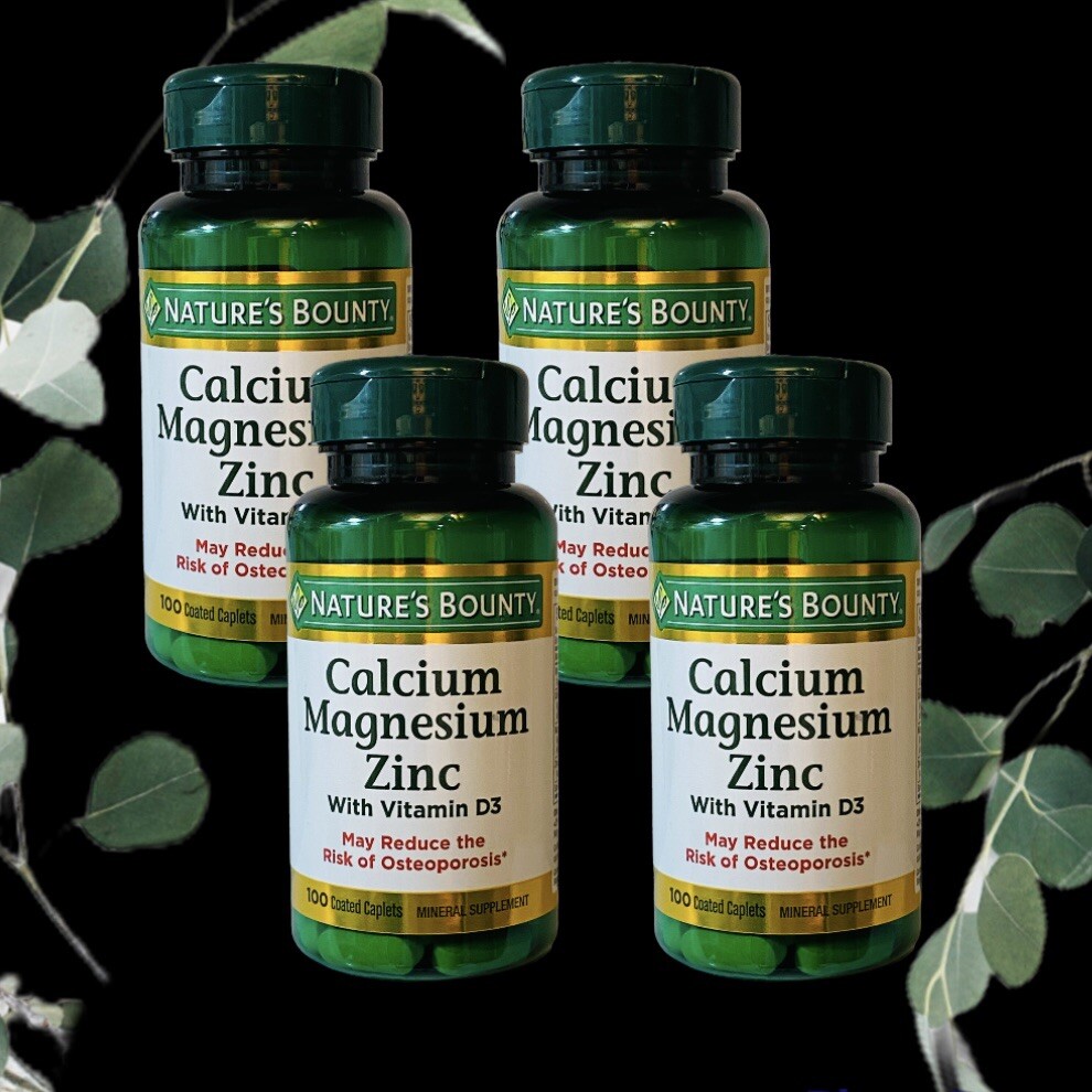 4 Nature’s Bounty Calcium Magnesium Zinc Coated Caplets with Vitamin D3