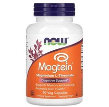 NOW Foods Magtein Capsules – Pack of 90 Exp2027++++