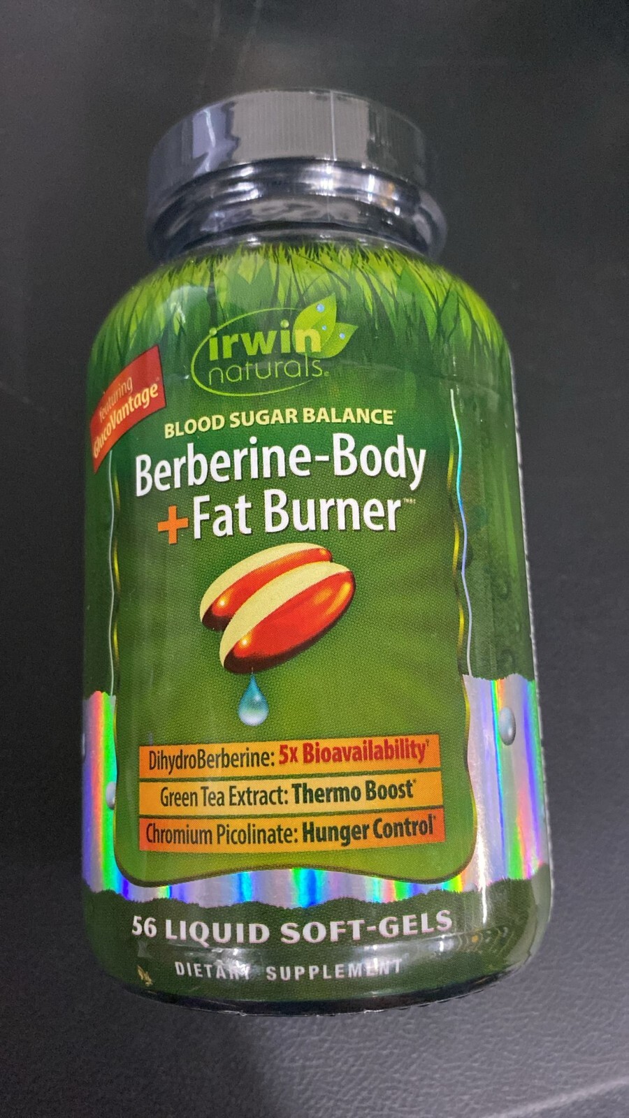 Irwin Naturals Balance Berberine-Body+Fat Burner 56 LIQUID SOFTGEL, 12/25+(P1)