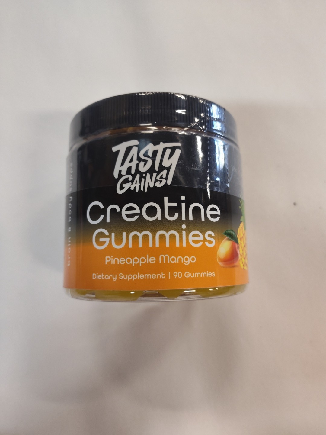 tasty gains creatine gummies Pineapple mango 90gummies