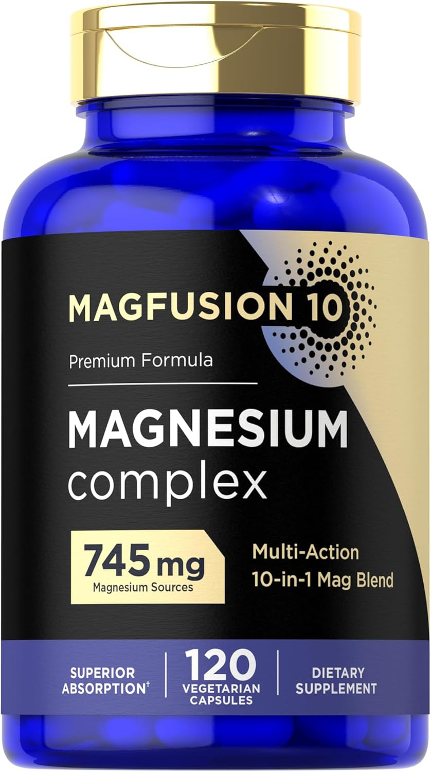 120 Capsules Magnesium Complex Supplement 745mg | | 10 in 1 Blend | Vegetarian,
