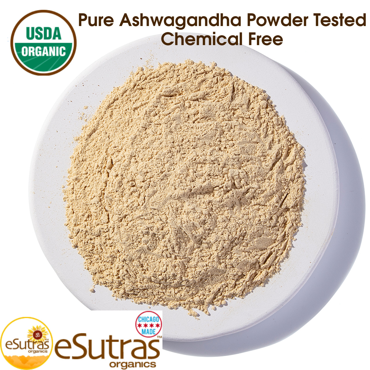 100% Pure Organic Ashwagandha Root Powder Withania Indian Ginseng USA NVS nonGMO