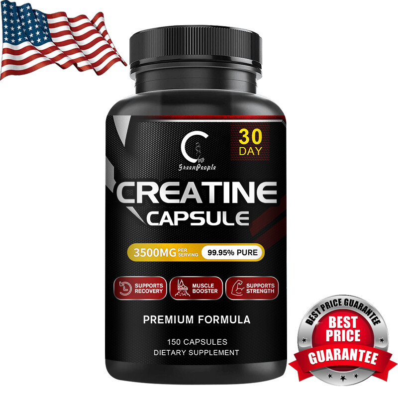 Creatine Monohydrate Capsules Muscles Booster Reduce Fatigue Support Strength
