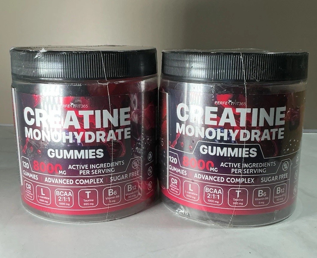 2 Perfectfit365 Creatine Monohydrate Gummies Complex 8000mg 120ct 240 Total 2/27