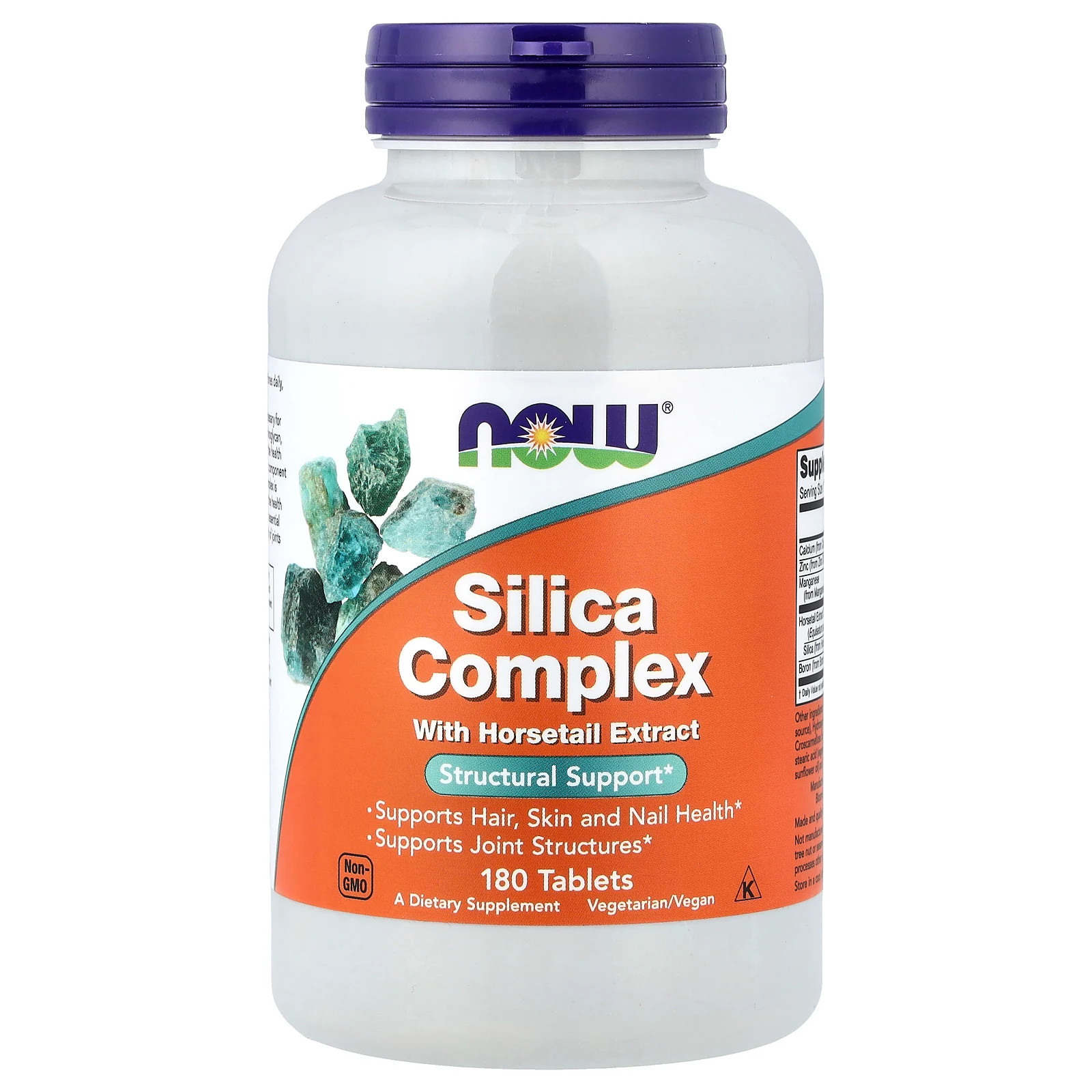 Now Foods Silica Complex 180 Tablets GMP Quality Assured, Vegan, Vegetarian