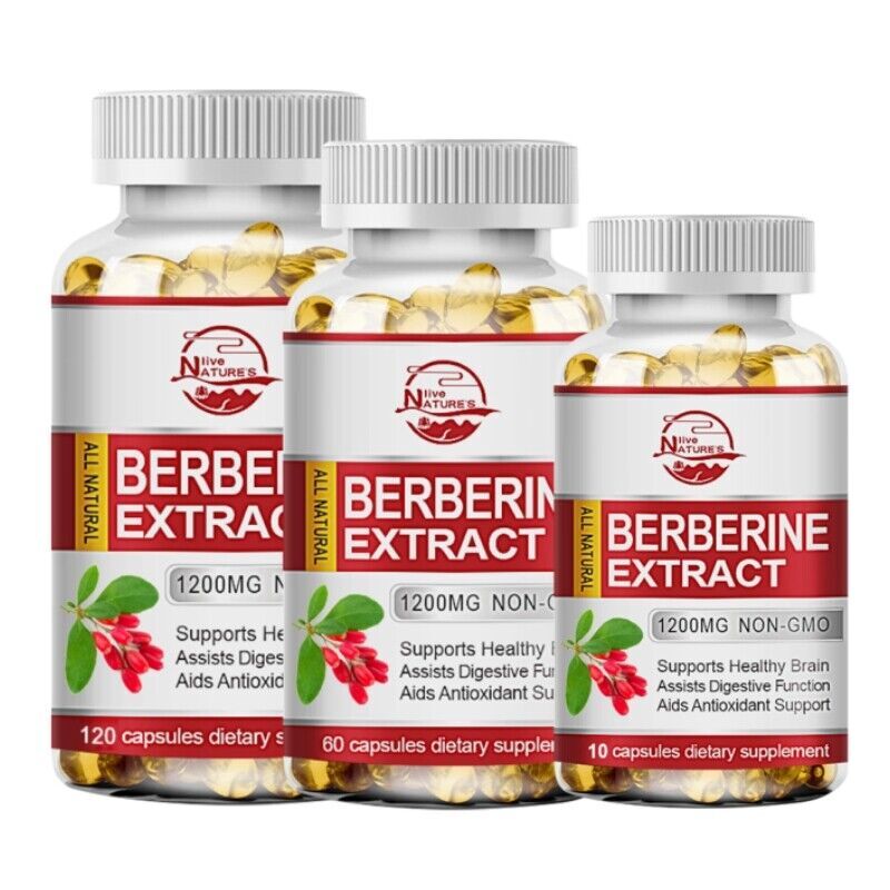 Premium Berberine HCL 1200mg High Potency Anti-inflammatory, Blood Sugar Support