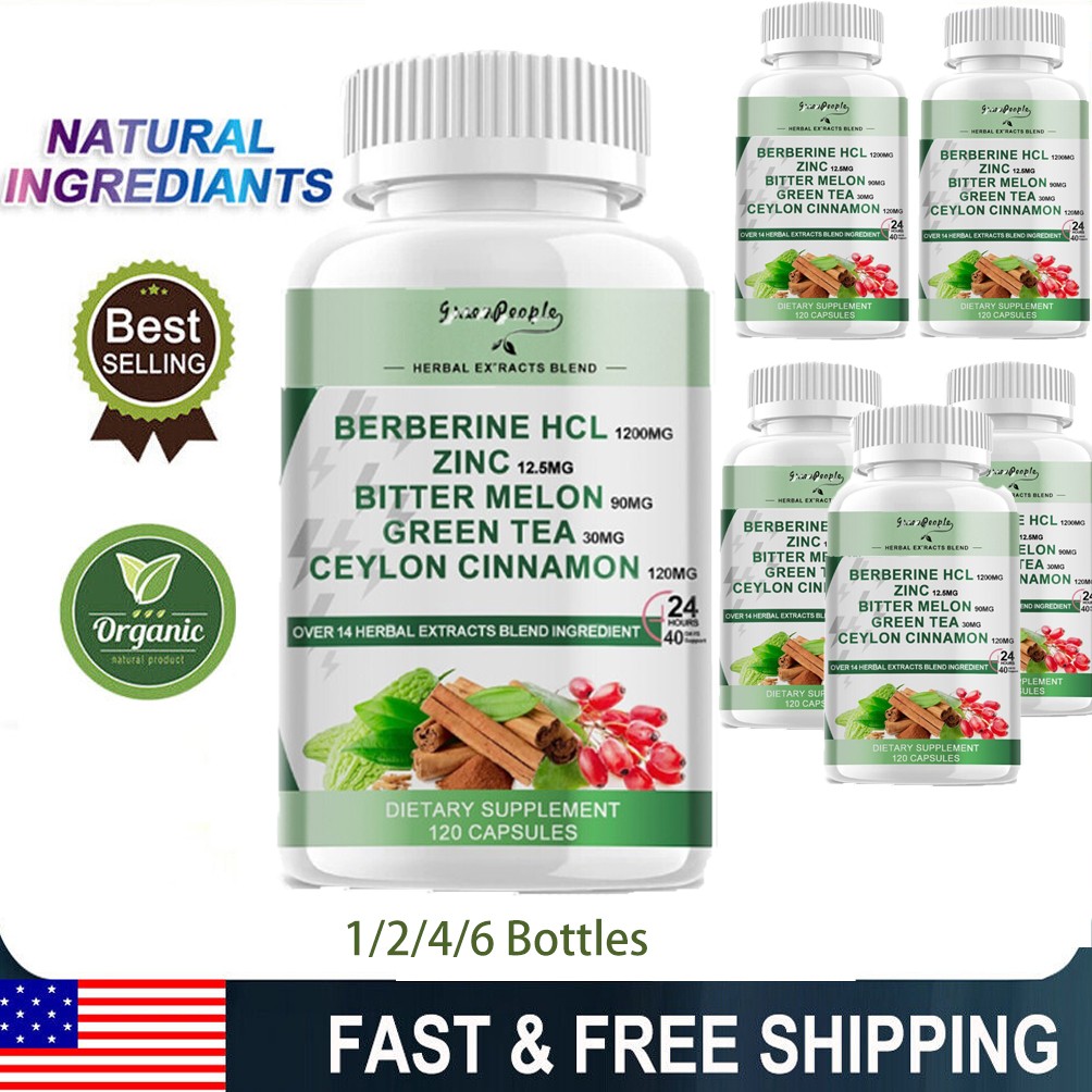 Berberine HCL 10:1 With Ceylon Cinnamon 1200mg Heart Health High Potency 120-720