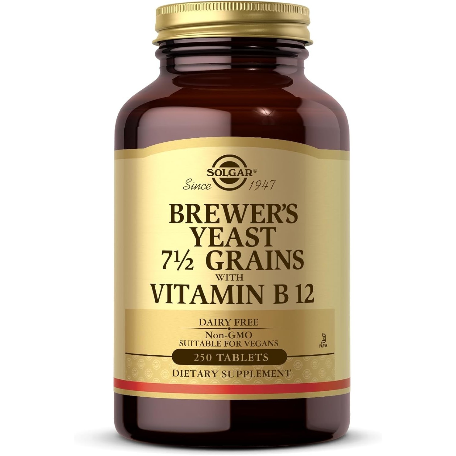 Solgar Brewer’s Yeast 7  Grains w/Vitamin B12,Nervous System Support,250Tabs